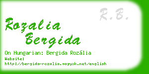 rozalia bergida business card