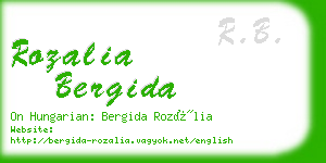 rozalia bergida business card